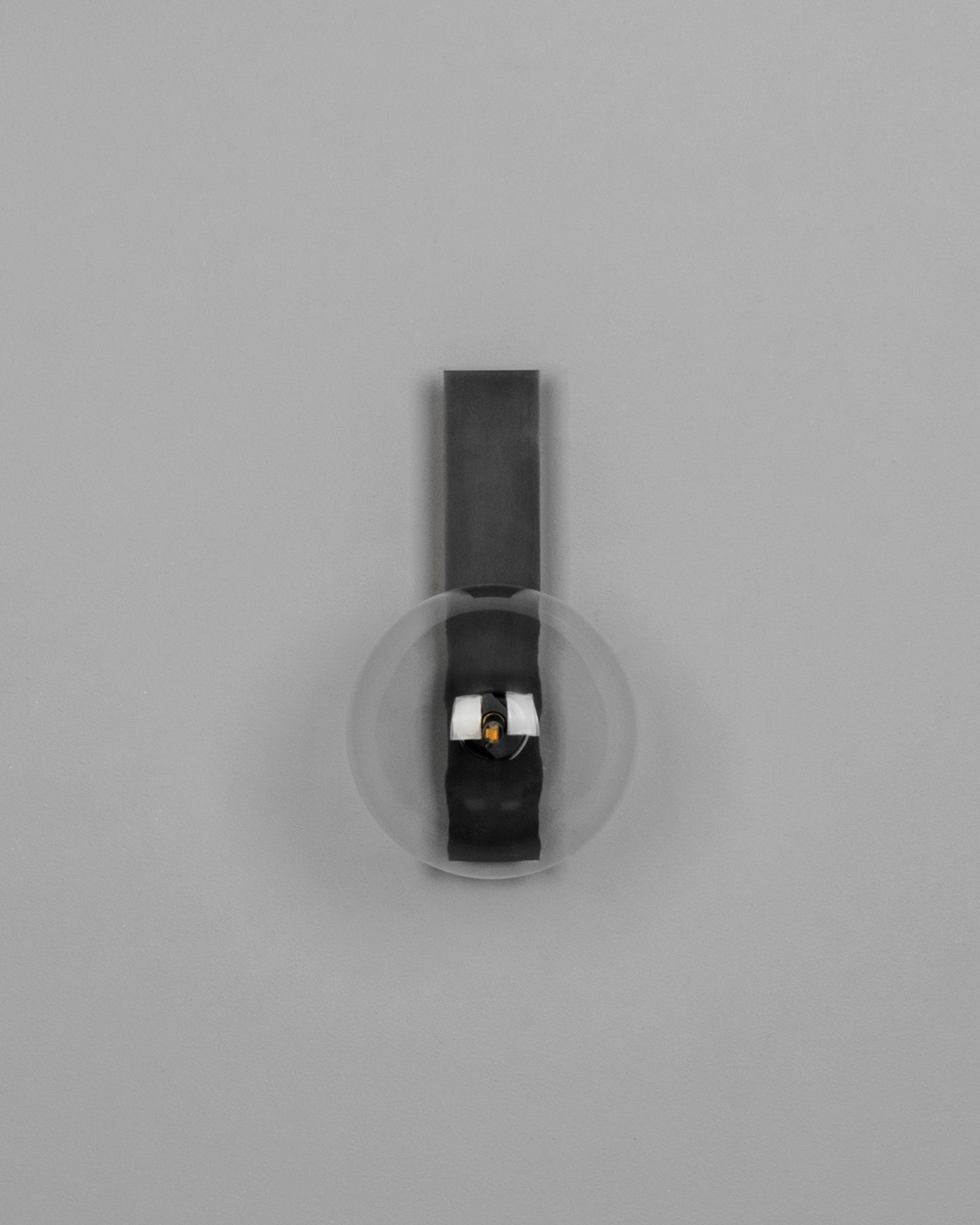 Schwung Oslo Single Polished Nickel Transparent Globe Wall Light